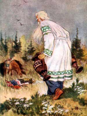 Руслан и Людмила. С двумя кувшинами пустыми Предстал отшельник перед ними