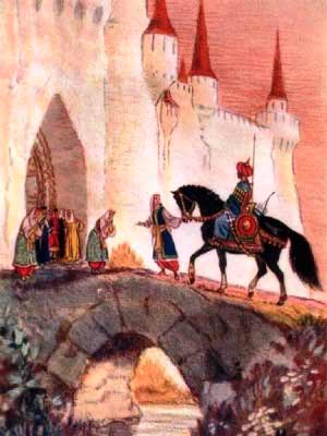 Руслан и Людмила. Его встречают у ворот