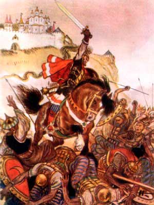 Руслан и Людмила. Грозой несется, колет, рубит