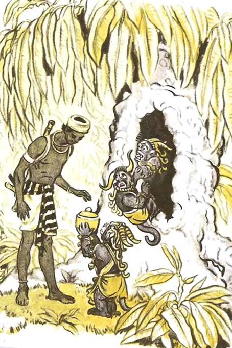 Индонезийская сказка. Сандино и трусливые черти