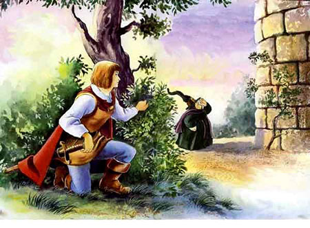 Гримм. Салаточка. Из своего укрытия он увидел колдунью.