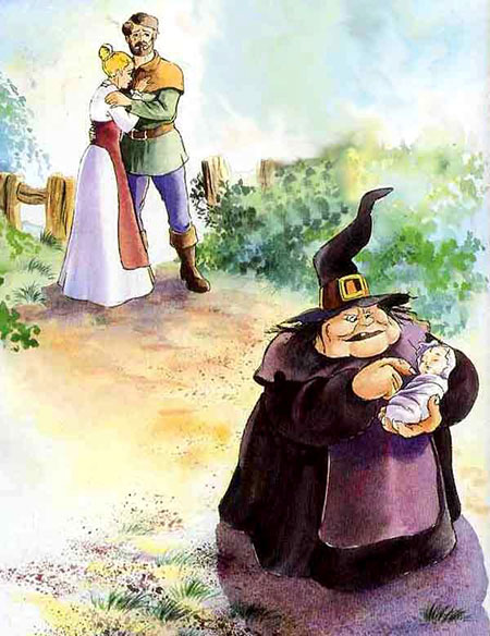 Гримм. Салаточка. Колдунья забрала девочку к себе