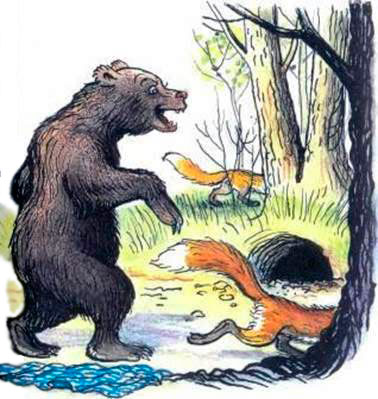 Как две лисы нору делили