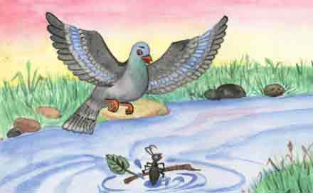 Муравей и голубка