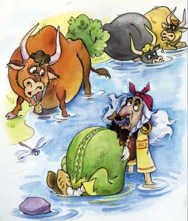 Как Баба Яга лопнула. Русские народные сказки