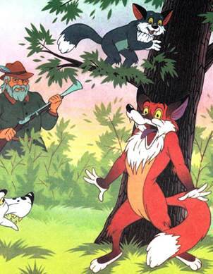 Сказка братьев Гримм. Лиса и кот