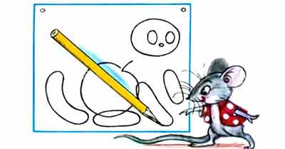 Карандаш нарисовал несколько вот таких длинных кружочков