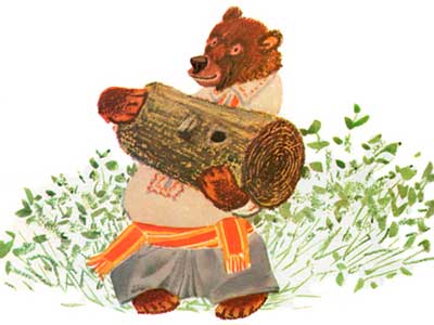 Медведь целый улей меду приволок