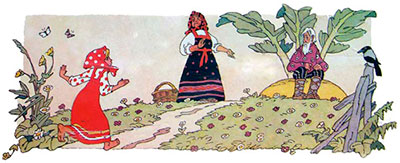 Репка. Позвала бабка внучку