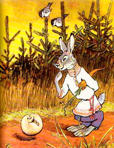 Колобок. Катится колобок по дороге, навстречу ему заяц