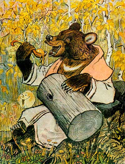 Колобок. Катится колобок, навстречу ему медведь