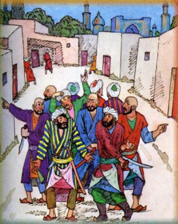 Али-Баба и сорок разбойников. Впереди всех шел Ахмед с атаманом