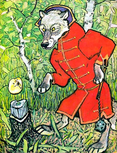 Колобок. Катится колобок, навстречу ему волк