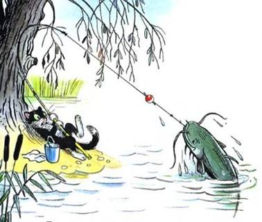 Кот-рыболов. Владимир Сутеев. Cказки для самых маленьких