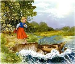 Снежная королева. На лодке