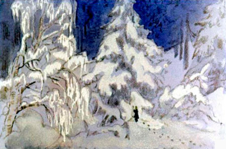 Русская народная сказка. Морозко. Зашла девушка в лес.