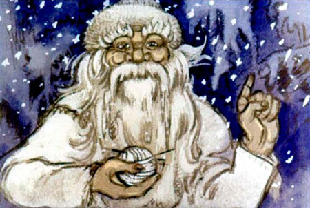 Русская народная сказка. Морозко. Подал ей Морозко спицы да шерсти клубок