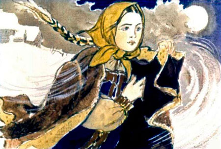 Русская народная сказка. Морозко. Пошла она в лес.