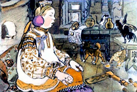 Русская народная сказка. Морозко. Непряха-ленивица