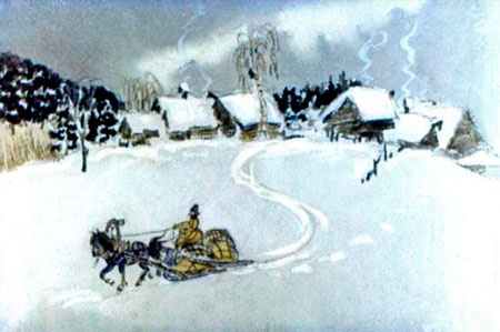 Русская народная сказка. Морозко. Поехал старик в город на базар