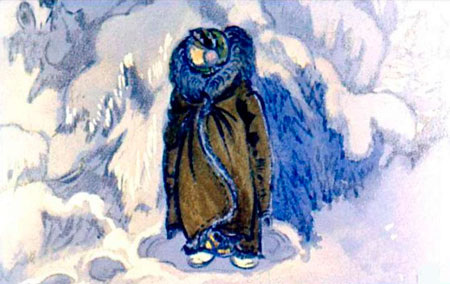 Русская народная сказка. Морозко. Оставил её под высокой ёлкой.