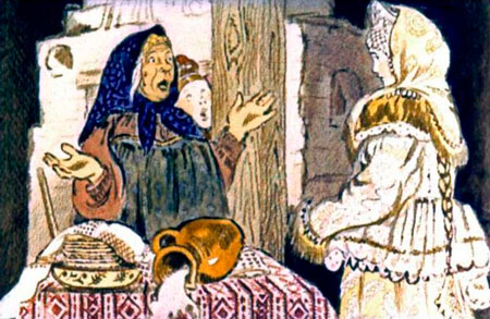 Русская народная сказка. Морозко. Вошла в избу девушка