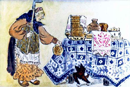Русская народная сказка. Морозко. Старуха собачке и блины бросала и колотила её