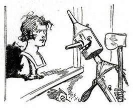 Железный Дровосек из Страны Оз. Железный Дровосек разговаривает со своей головой