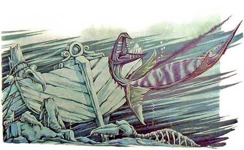 Битва в Подземной стране. Схватка с озерным чудовищем