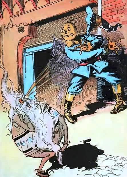 Озма из Страны Оз Страшила выигрывает сражение