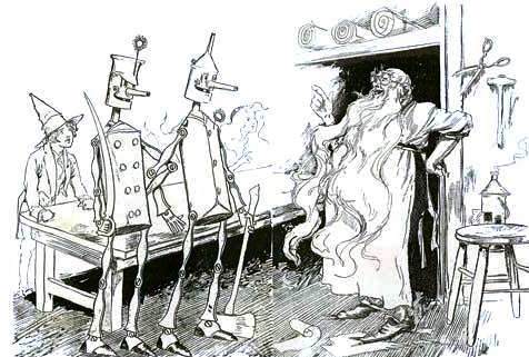 Железный Дровосек из Страны Оз. Железный Дровосек разговаривает со своей головой