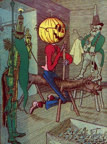 Чудесная Страна Оз. Тыквоголовый Джек въезжает в Изумрудный Город