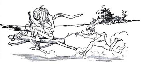 Чудесная Страна Оз. Тыквоголовый Джек въезжает в Изумрудный Город