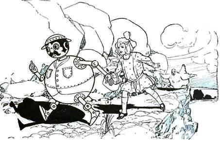 Озма из Страны Оз Дороти открывает ведерко с обедом