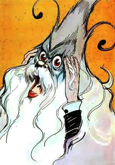 Озма из Страны Оз. Биллина пугает Короля Гномов