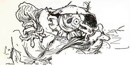 Изумрудный Город Страны Оз. Страшила сохраняет спокойствие