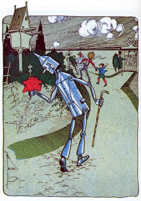 Чудесная Страна Оз Железный Дровосек срывает розу