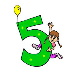 Веселые цифры. Цифра 5