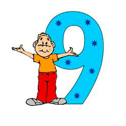 Веселые цифры. Цифра 9