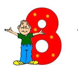 Веселые цифры. Цифра 8