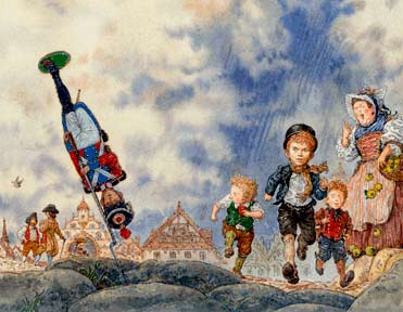 Стойкий оловянный солдатик. Солдатик полетел головой вниз