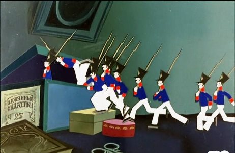 Стойкий оловянный солдатик. Солдатиков уложили в коробку