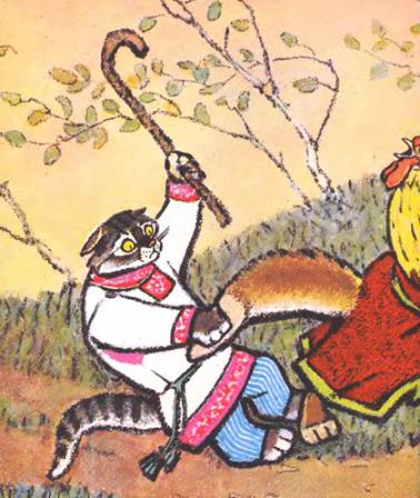 Русская народная сказка о животных. Кот, дрозд и петух