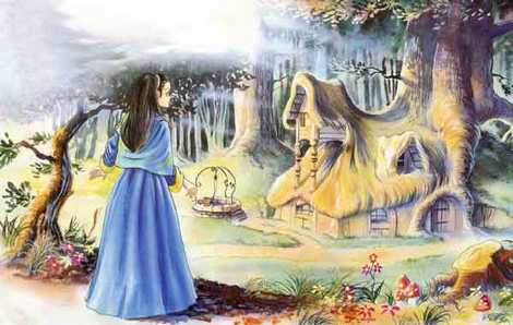 Белоснежка и семь гномов. Избушка в лесу