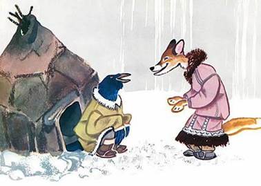 Эскимосская сказка. Ворон и лиса