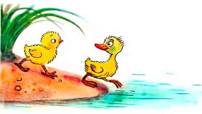 Я хочу купаться,— сказал Утёнок.