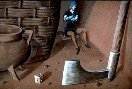 Гримм. Храбрый портной. Портной спрятался в угол