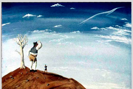 Гримм. Храбрый портной. Выхватил птицу и швырнул её вверх