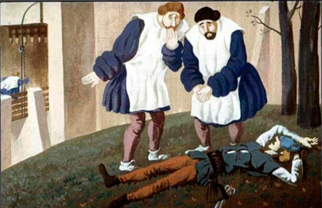 Гримм. Храбрый портной. Увидели его королевские слуги