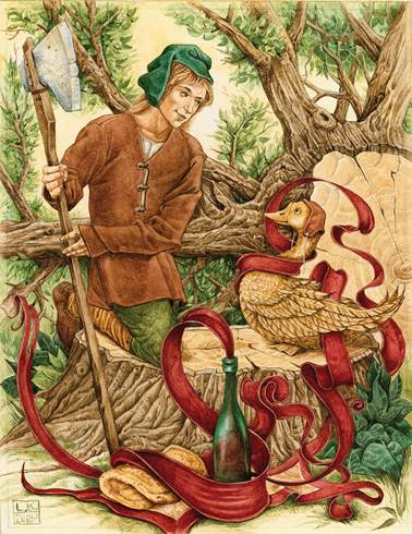 Сказка братьев Гримм. Золотой гусь